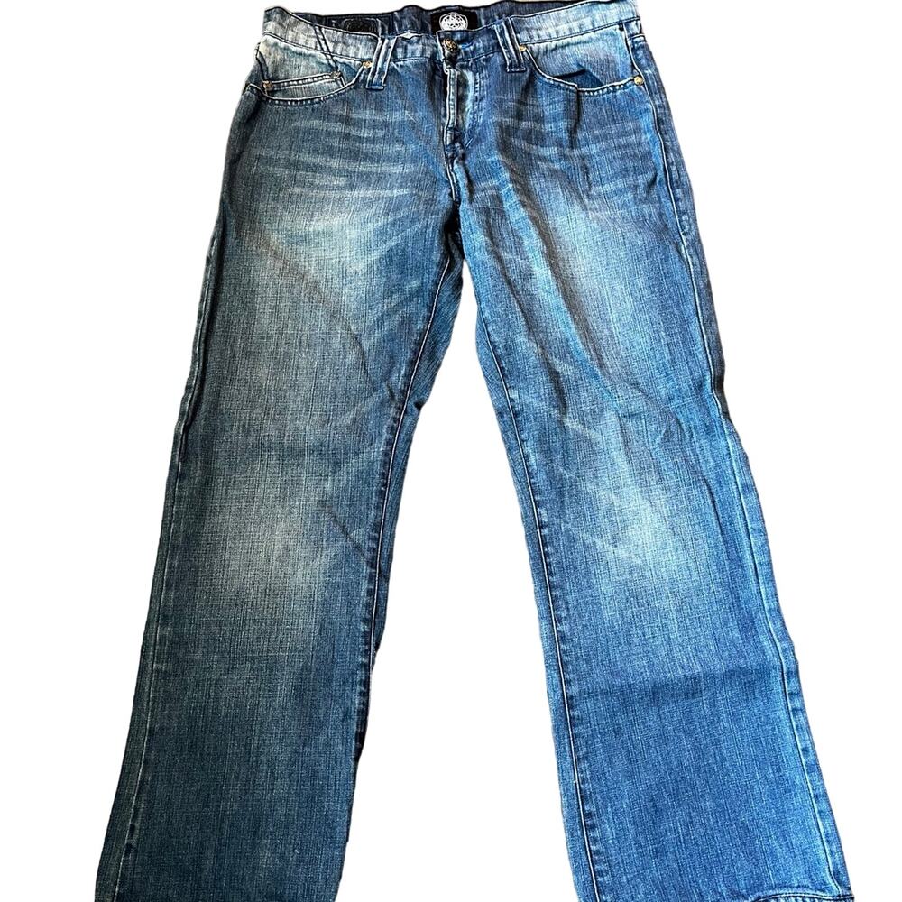 Rock & Republic Men's 34-30 Ralph Straight Button Fly Pocket Flap Denim Jeans